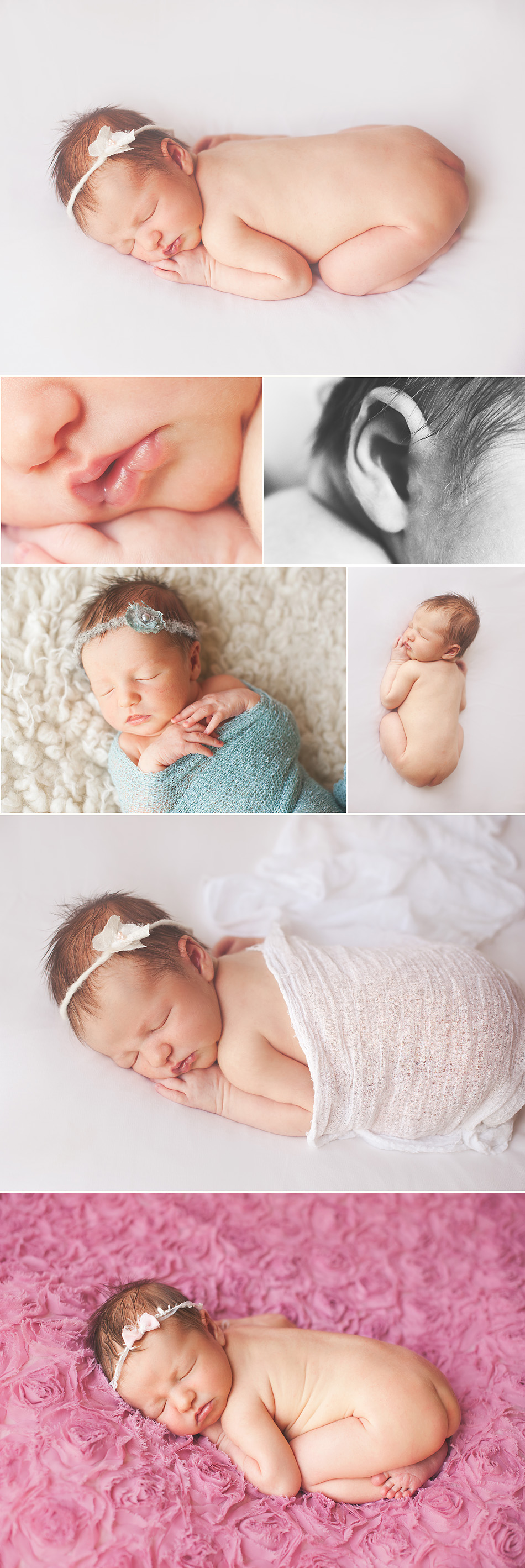 7 day old newborn girl photo session wisconsin photographer