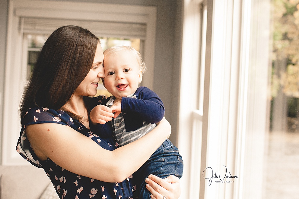 indoor baby session milestone photos